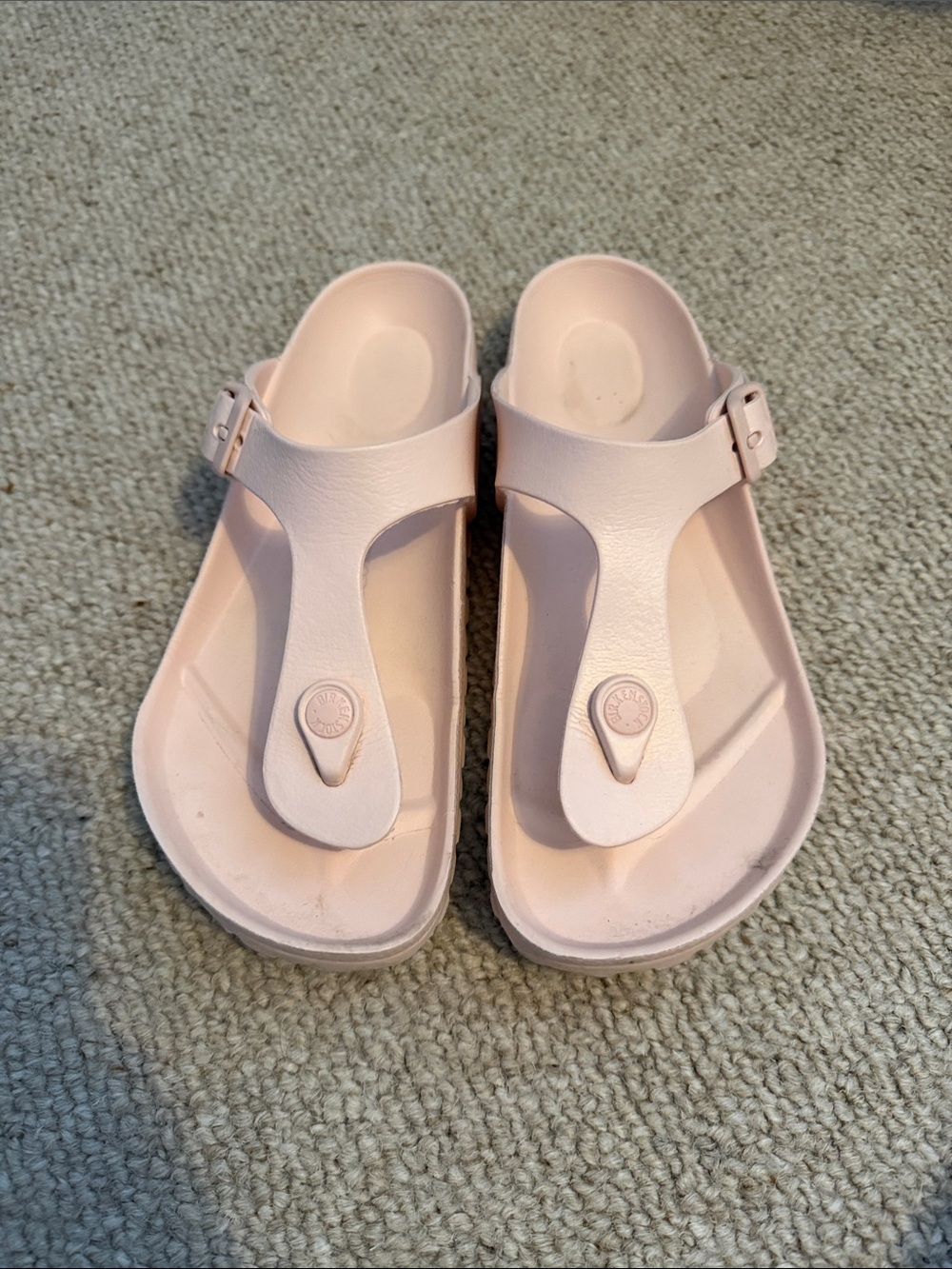 Birkenstock Kids Light Pink EVA Gizeh Thong Sandals